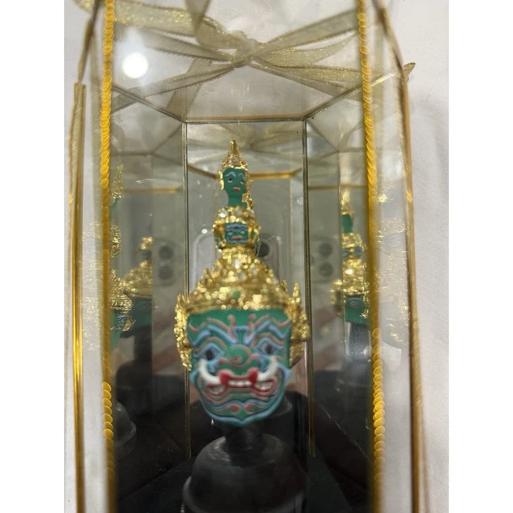 THAI BUDDHA KHON GOLD‎ MASK LUCK CASED